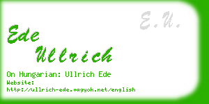 ede ullrich business card